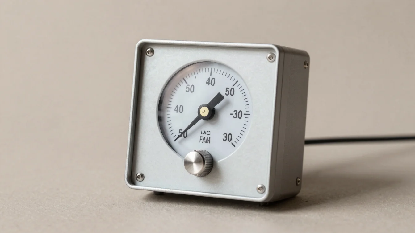 Detail close-up of a wax melter temperature control panel on a ma