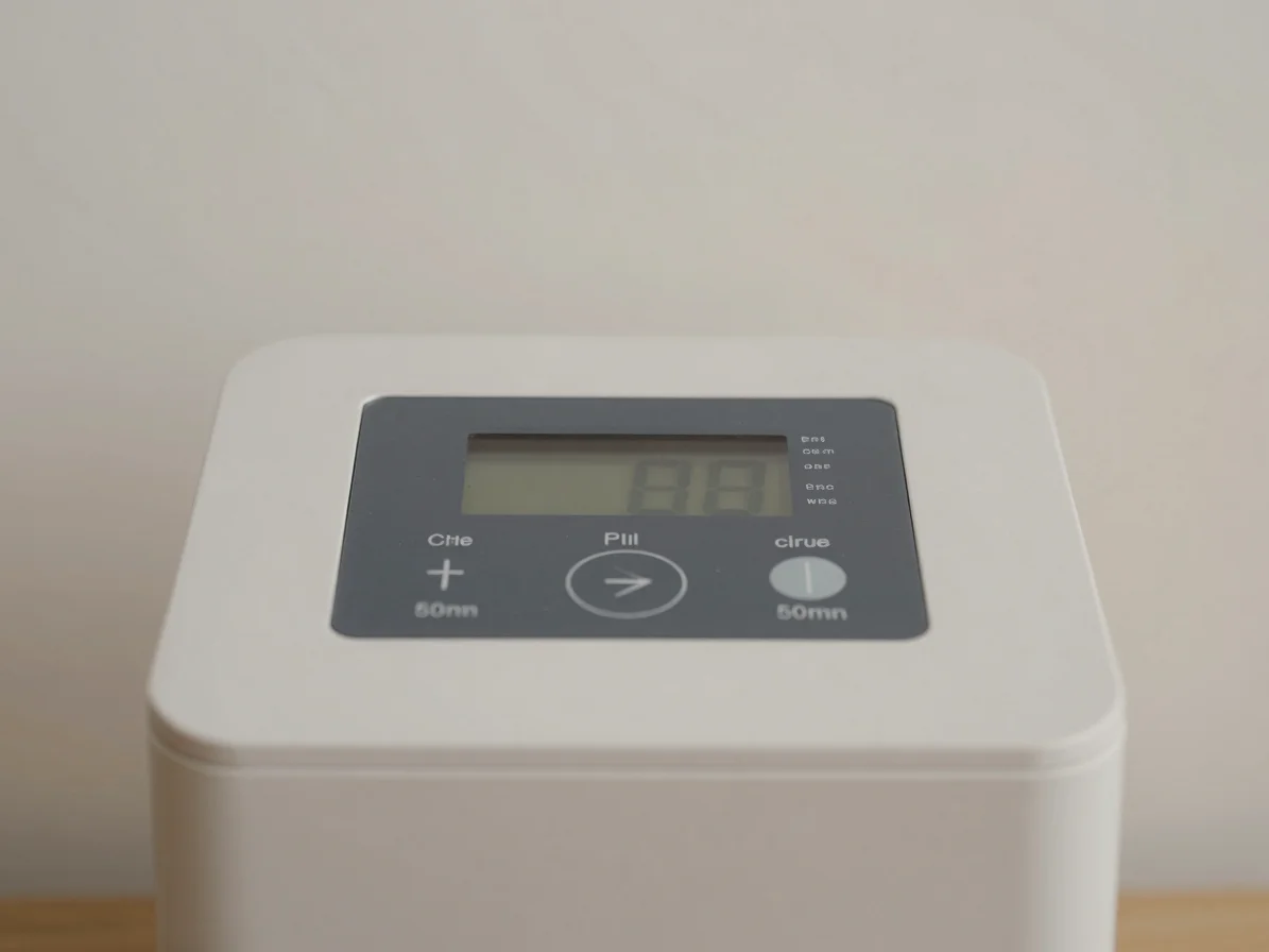 Clean studio close-up of a wax melter control panel with a digita